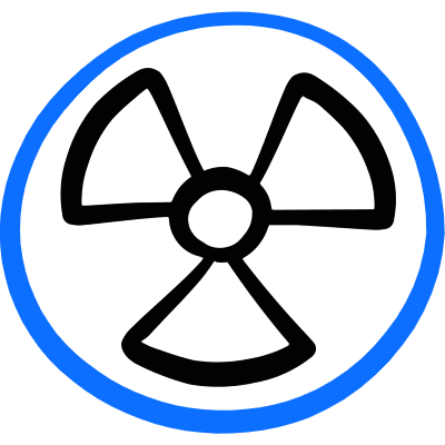 Alerts Radioactive Circle Icon from Freehand Duotone Set