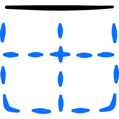 Cell Formating Border Top Icon from Freehand Duotone Set