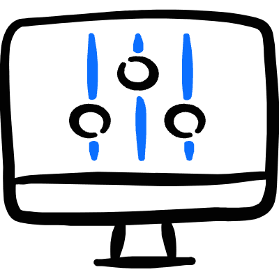 Controls Slider Desktop Vertical Icon from Freehand Duotone Set