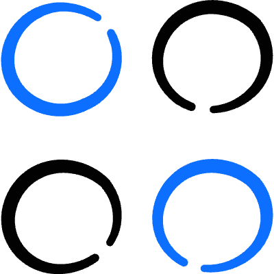Dashboard Corners Circles Icon from Freehand Duotone Set