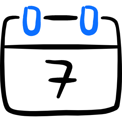 Calendar Date Icon from Freehand Duotone Set