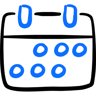 Calendar Grid Icon from Freehand Duotone Set