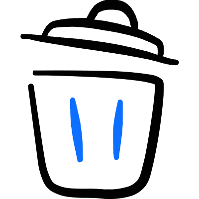 Delete Bin 1 Icon from Freehand Duotone Set