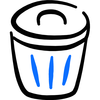 Delete Bin 3 Icon from Freehand Duotone Set