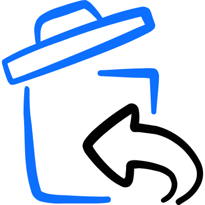 Delete Bin Move To 2 Icon from Freehand Duotone Set