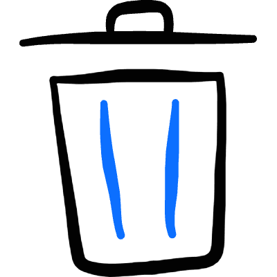 Delete Bin Icon from Freehand Duotone Set