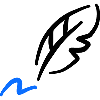 Edit Quill Feather Icon from Freehand Duotone Set