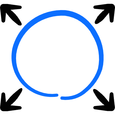 Expand Arrow Circle Icon from Freehand Duotone Set