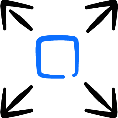 Expand Arrow Square Icon from Freehand Duotone Set