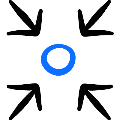 Retract Shrink Arrow Icon from Freehand Duotone Set