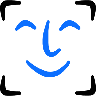 Face Id Square Icon from Freehand Duotone Set