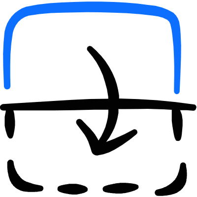 Flip Vertical Down Icon from Freehand Duotone Set