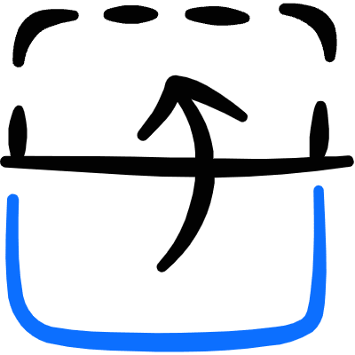 Flip Vertical Up Icon from Freehand Duotone Set