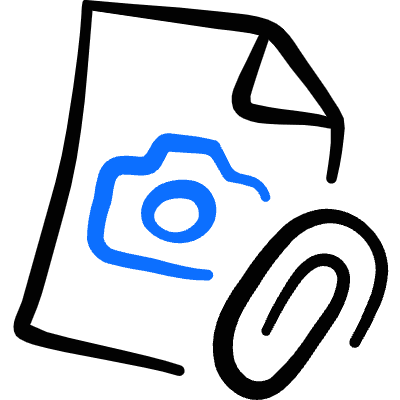 Form Edition Photo Attach Icon from Freehand Duotone Set
