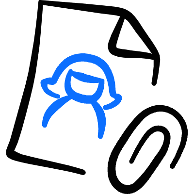 Form Edition Profile Attach Female Icon from Freehand Duotone Set