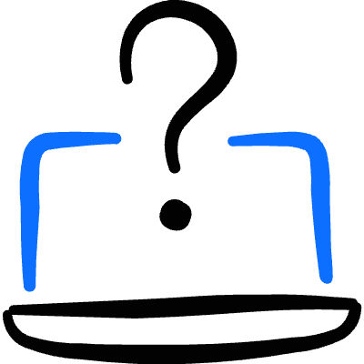 Help Laptop Question Message Icon from Freehand Duotone Set