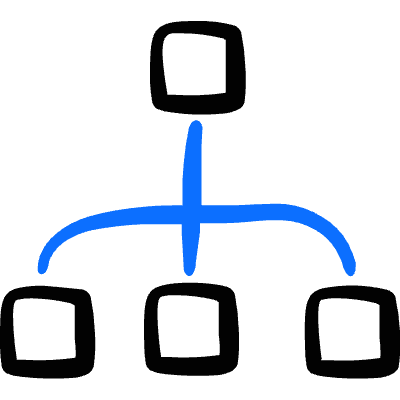 Hierarchy 4 Icon from Freehand Duotone Set