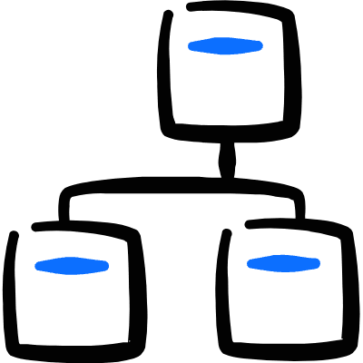 Organization Icon from Freehand Duotone Set