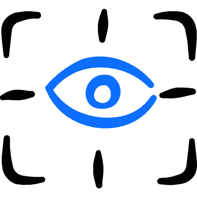 Iris Scan Square Icon from Freehand Duotone Set