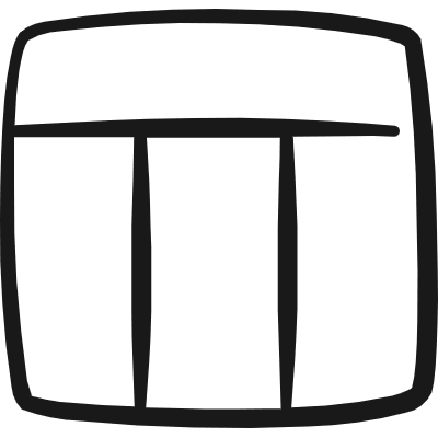 Layouts Top Three Columns Icon from Freehand Duotone Set