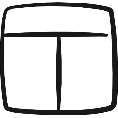 Layouts Top Vertical Split Icon from Freehand Duotone Set