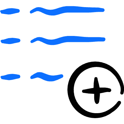 Lists Add Icon from Freehand Duotone Set