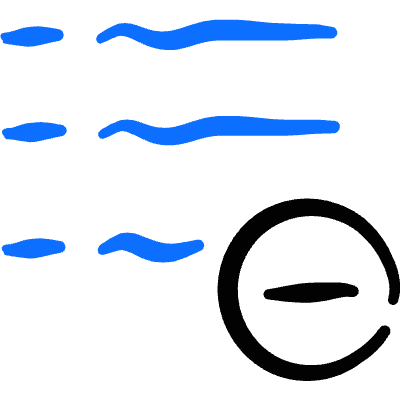 Lists Remove Icon from Freehand Duotone Set