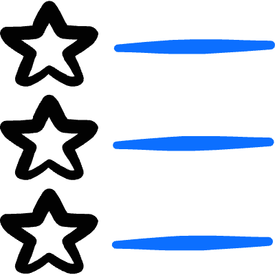 Lists Stars Icon from Freehand Duotone Set