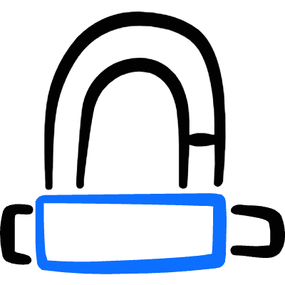 Lock Bicycle Icon from Freehand Duotone Set