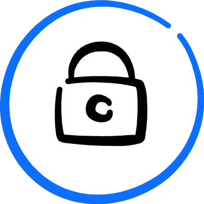 Lock Circle Border Icon from Freehand Duotone Set