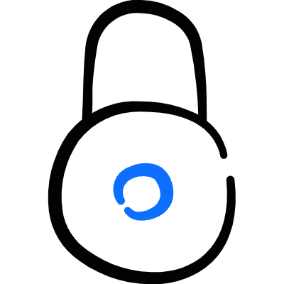 Lock Circle Icon from Freehand Duotone Set