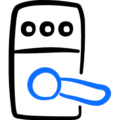 Lock Combination Door Icon from Freehand Duotone Set