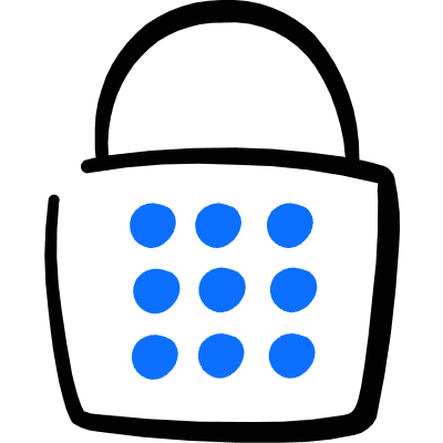 Lock Dialpad 1 Icon from Freehand Duotone Set