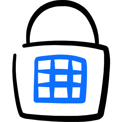 Lock Dialpad Icon from Freehand Duotone Set