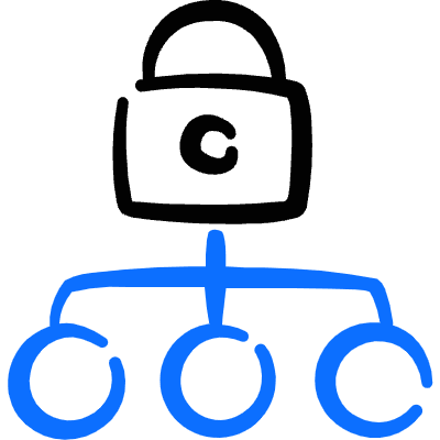 Lock Hierarchy Icon from Freehand Duotone Set