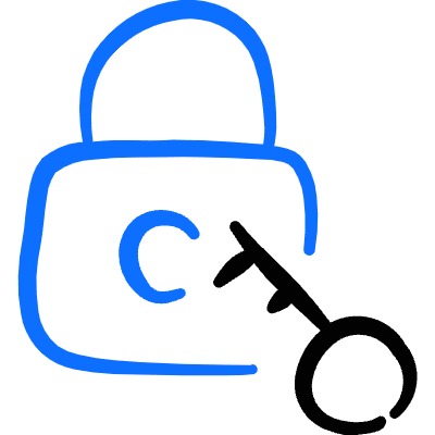 Lock Key Icon from Freehand Duotone Set