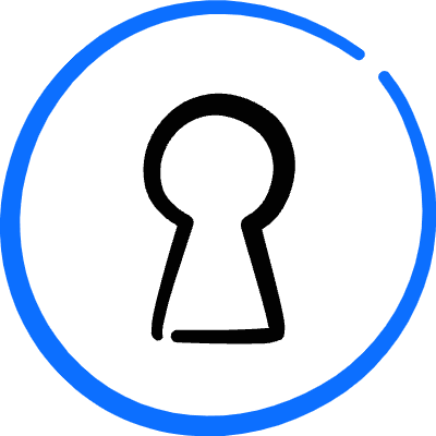 Lock Keyhole Circle Icon from Freehand Duotone Set