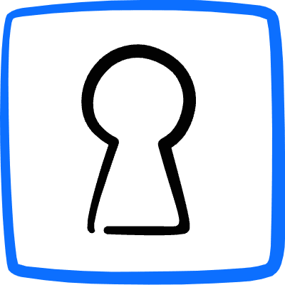 Lock Keyhole Square Icon from Freehand Duotone Set