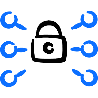 Lock Network Icon from Freehand Duotone Set