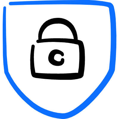 Lock Shield Icon from Freehand Duotone Set