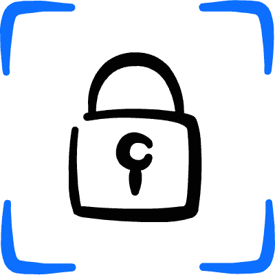 Lock Square Border Icon from Freehand Duotone Set