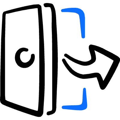 Logout Door Icon from Freehand Duotone Set