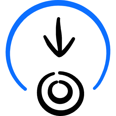 Move Cursor Target Down Icon from Freehand Duotone Set
