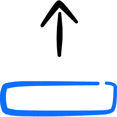 Move Rectangle Up Icon from Freehand Duotone Set