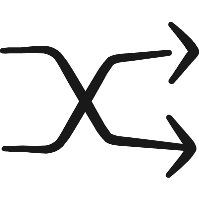 Multimedia Controls Shuffle Icon from Freehand Duotone Set