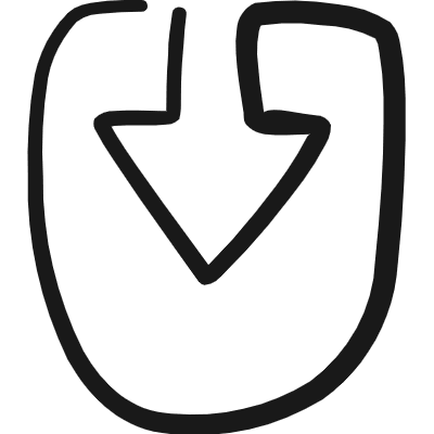 Navigation Arrow Down 1 Icon from Freehand Duotone Set