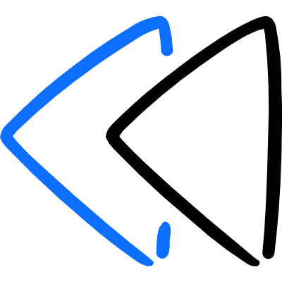 Navigation Double Arrow Left Icon from Freehand Duotone Set