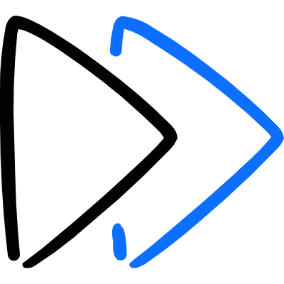 Navigation Double Arrow Right Icon from Freehand Duotone Set