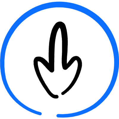 Navigation Down Circle Icon from Freehand Duotone Set
