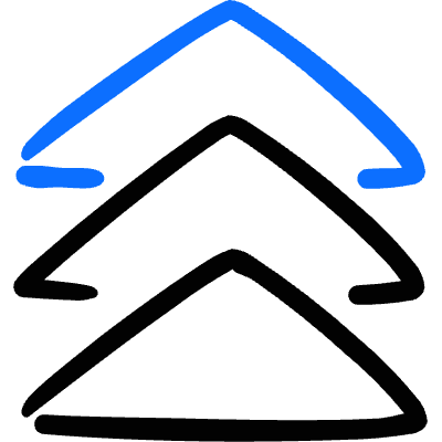Navigation Triple Arrow Up Icon from Freehand Duotone Set